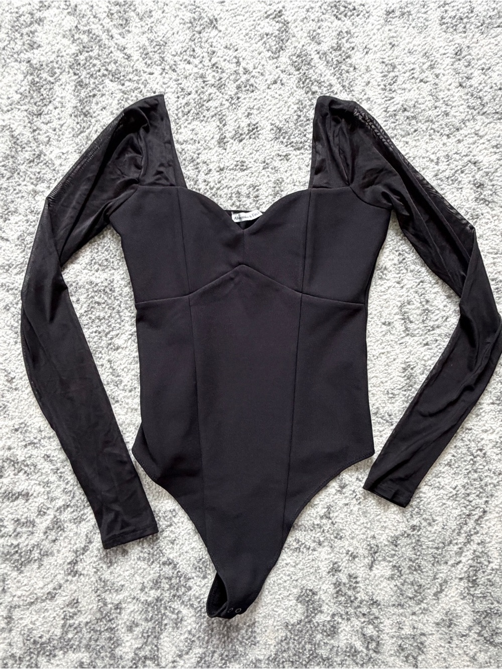 Abercrombie & Fitch Black Long Sleeve Bodysuit Size M NWOT